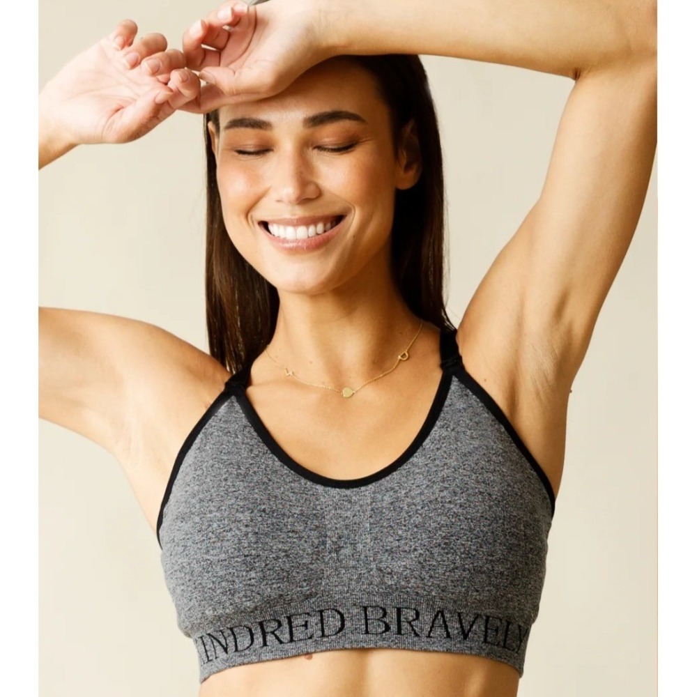 Kindred Bravely Sublime Low Impact Nursing Sports Bra, XL Reg B-D, Heather Gray